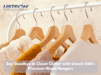 Say Goodbye to Closet Clutter with Ustech USA's Premium Wood Hangers!