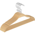 Wooden Suit Hangers with Bowed Contoured Shoulders, Natural Wood Finish