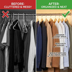 30-Pack Wood-Look Plastic Hangers - view 5