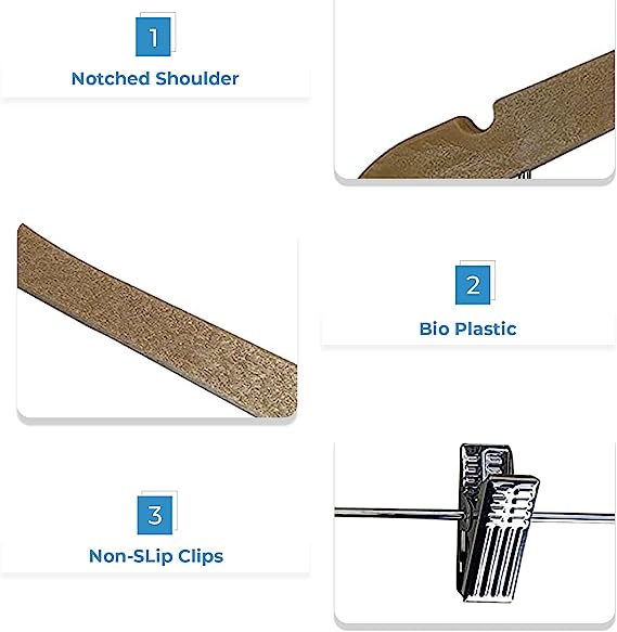 Wood-Look Standard Shaped Hangers - view 4