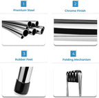 Foldable X-Shape Single-Tier Luggage Rack - view 3