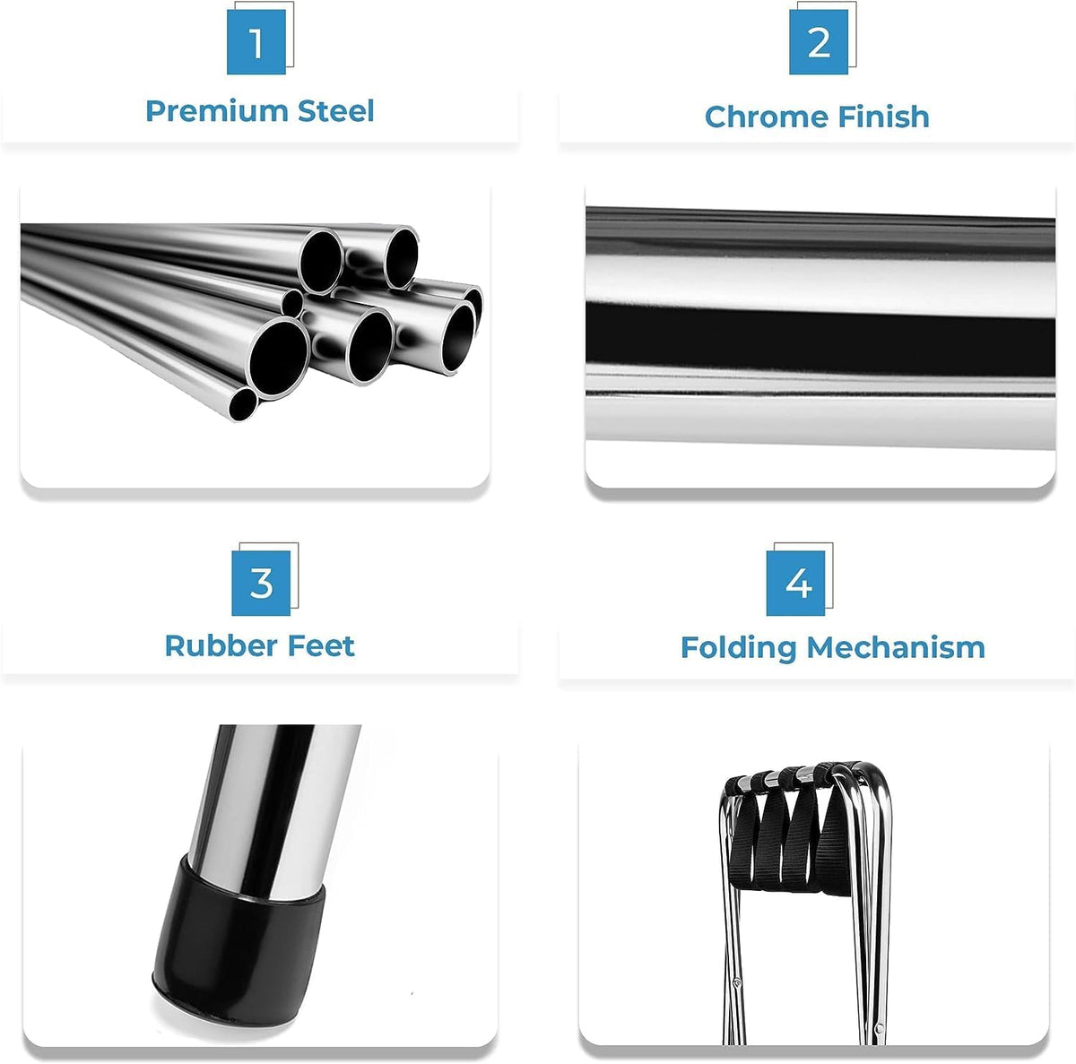 Foldable X-Shape Single-Tier Luggage Rack - view 3