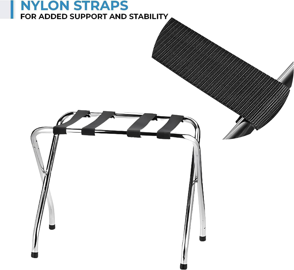 Foldable X-Shape Single-Tier Luggage Rack - view 4