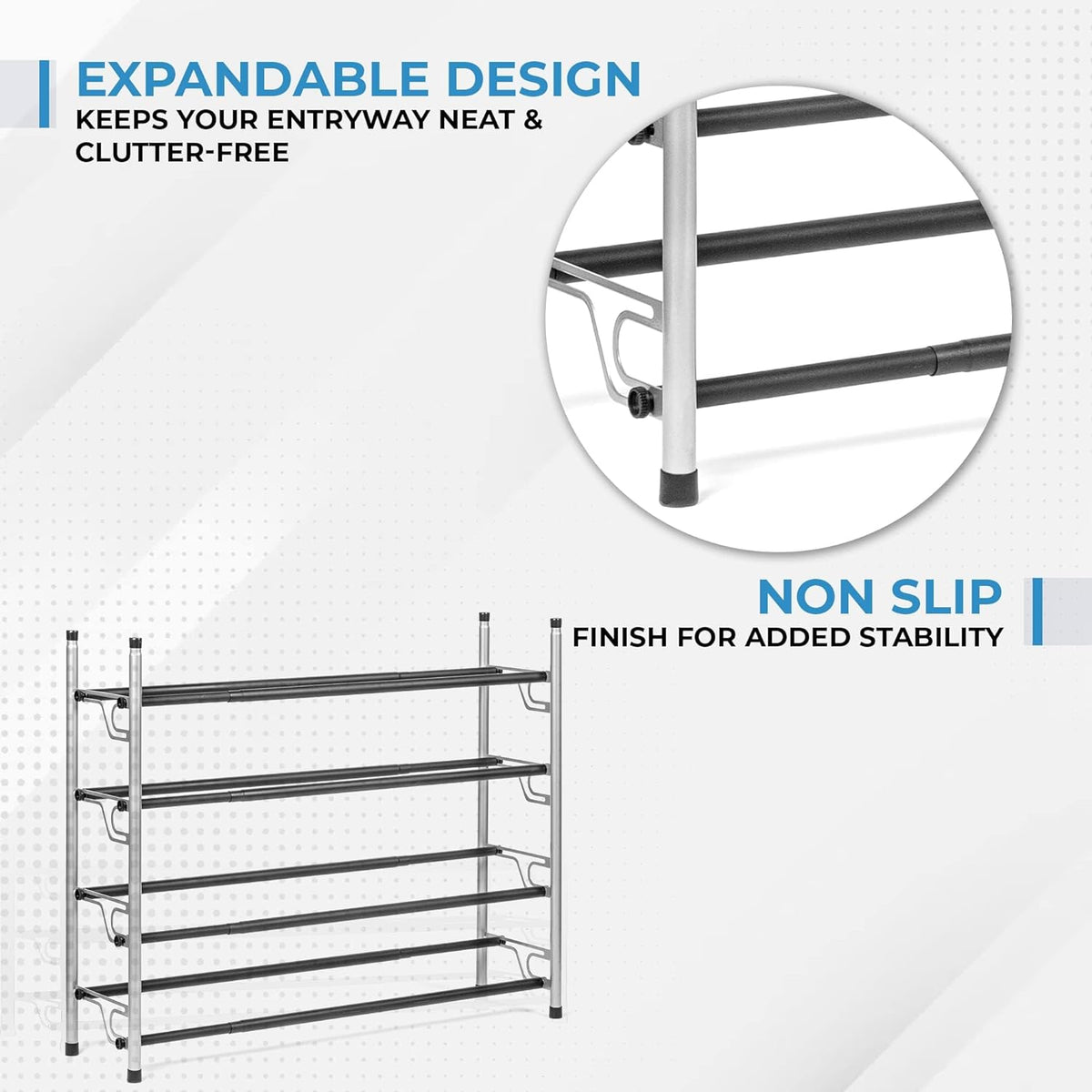 4-Tier Adjustable Freestanding Shoe Rack - view 4