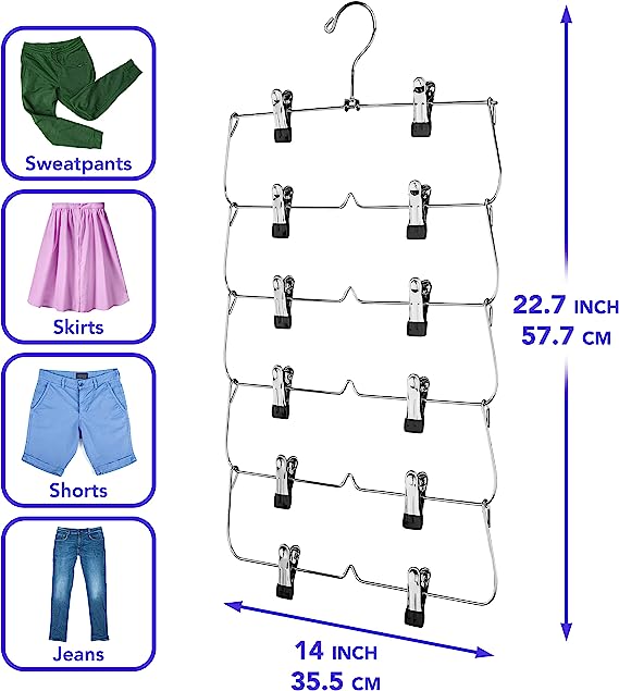 6-Tier Foldable Pants & Skirt Hanger - view 5