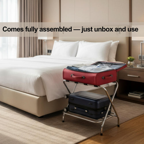 2-Tier X-Shaped Folding Luggage Rack - view 2
