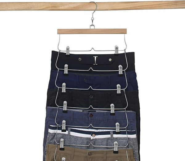 7-Tier Non-Slip Hangers for Skirts, Pants, Dresses