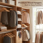 30-Pack Wood-Look Plastic Hangers - view 4