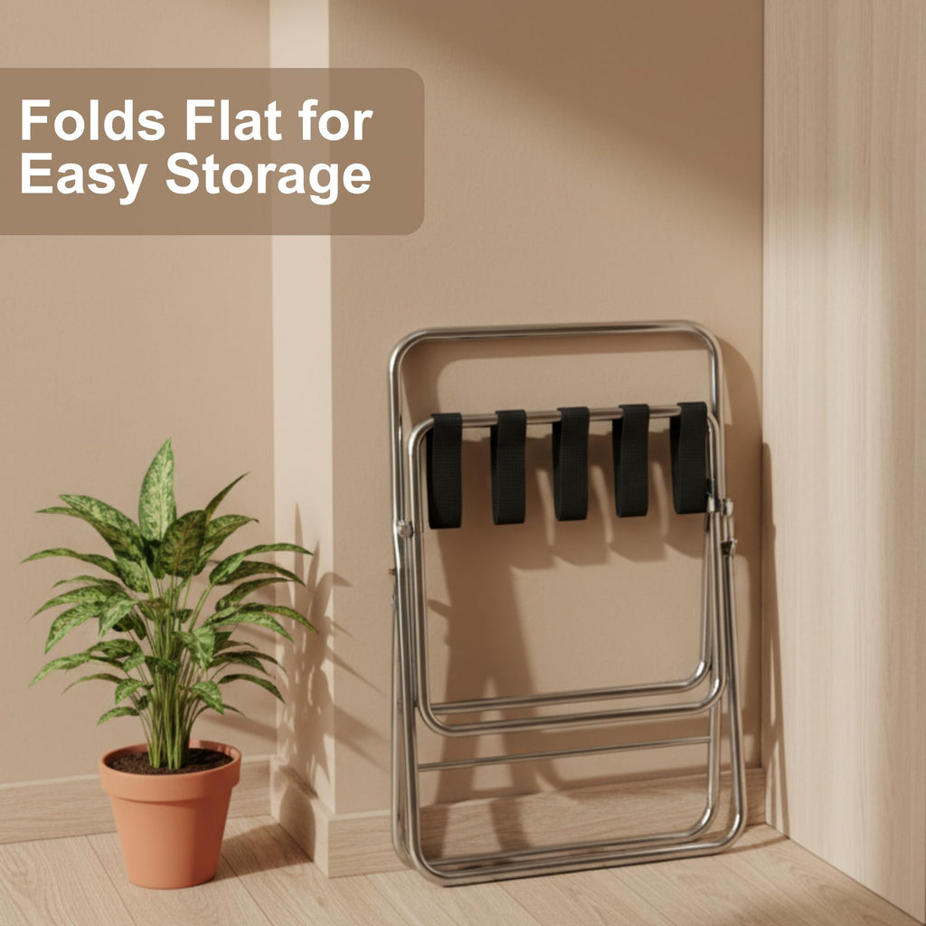 2-Tier X-Shaped Folding Luggage Rack - view 3