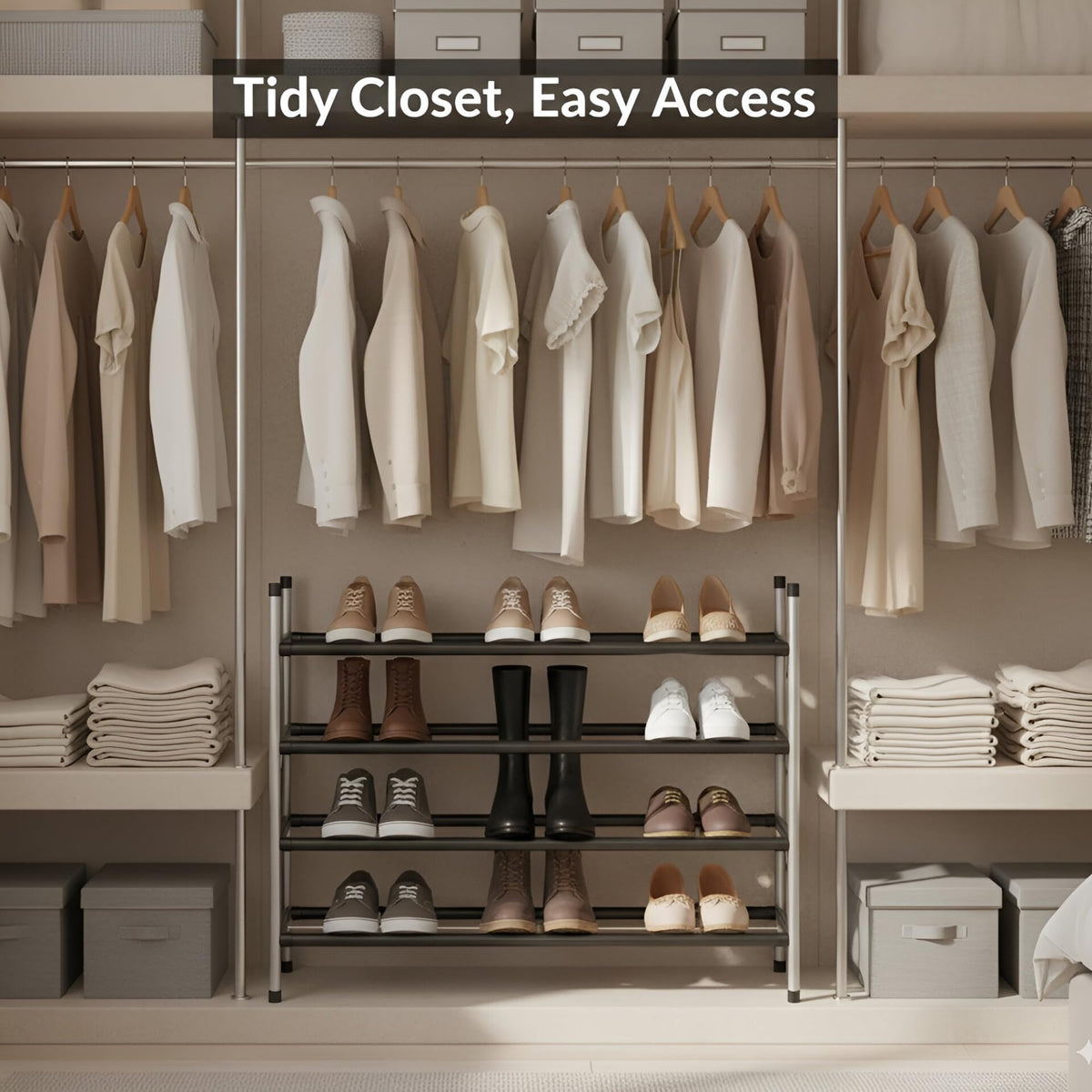 4-Tier Adjustable Shoe Rack - view 8