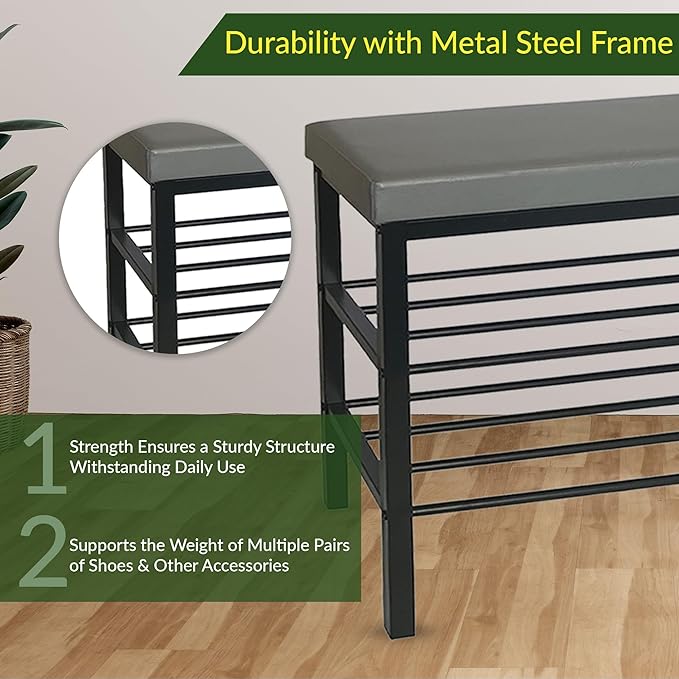 Entryway Shoe Storage Bench - view 5