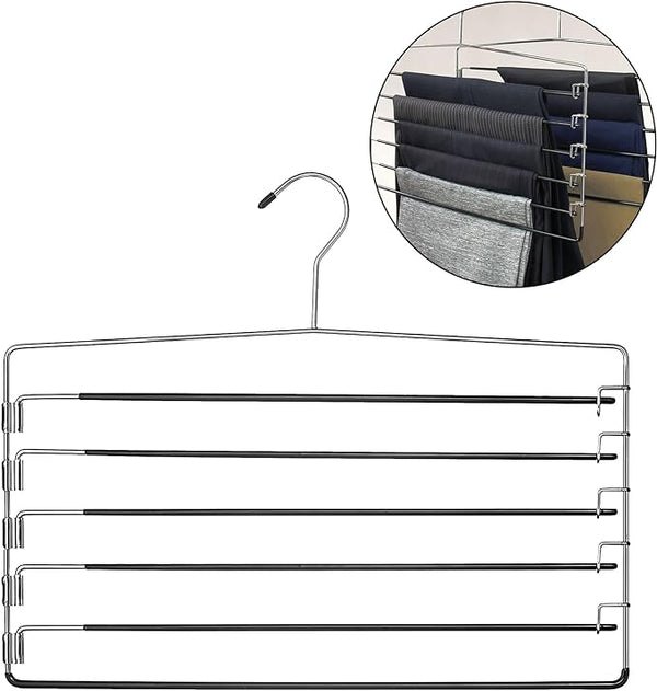 6-Tier Space-Saving Hangers with Foam Padding Removable Arms