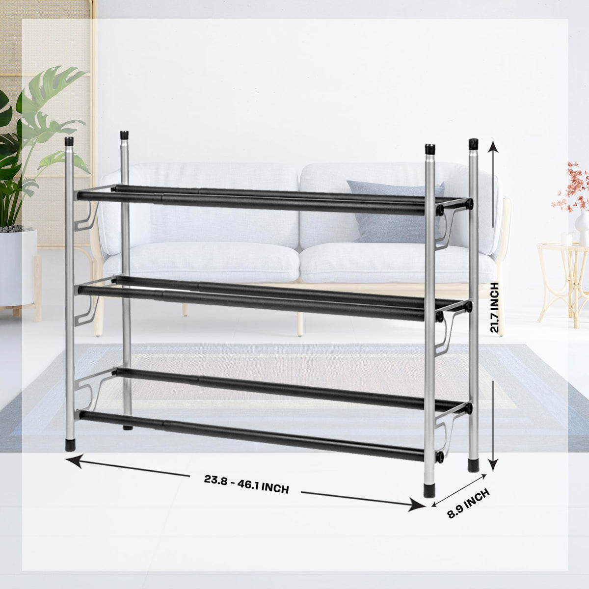 3-Tier Adjustable Shoe Storage Rack - view 3