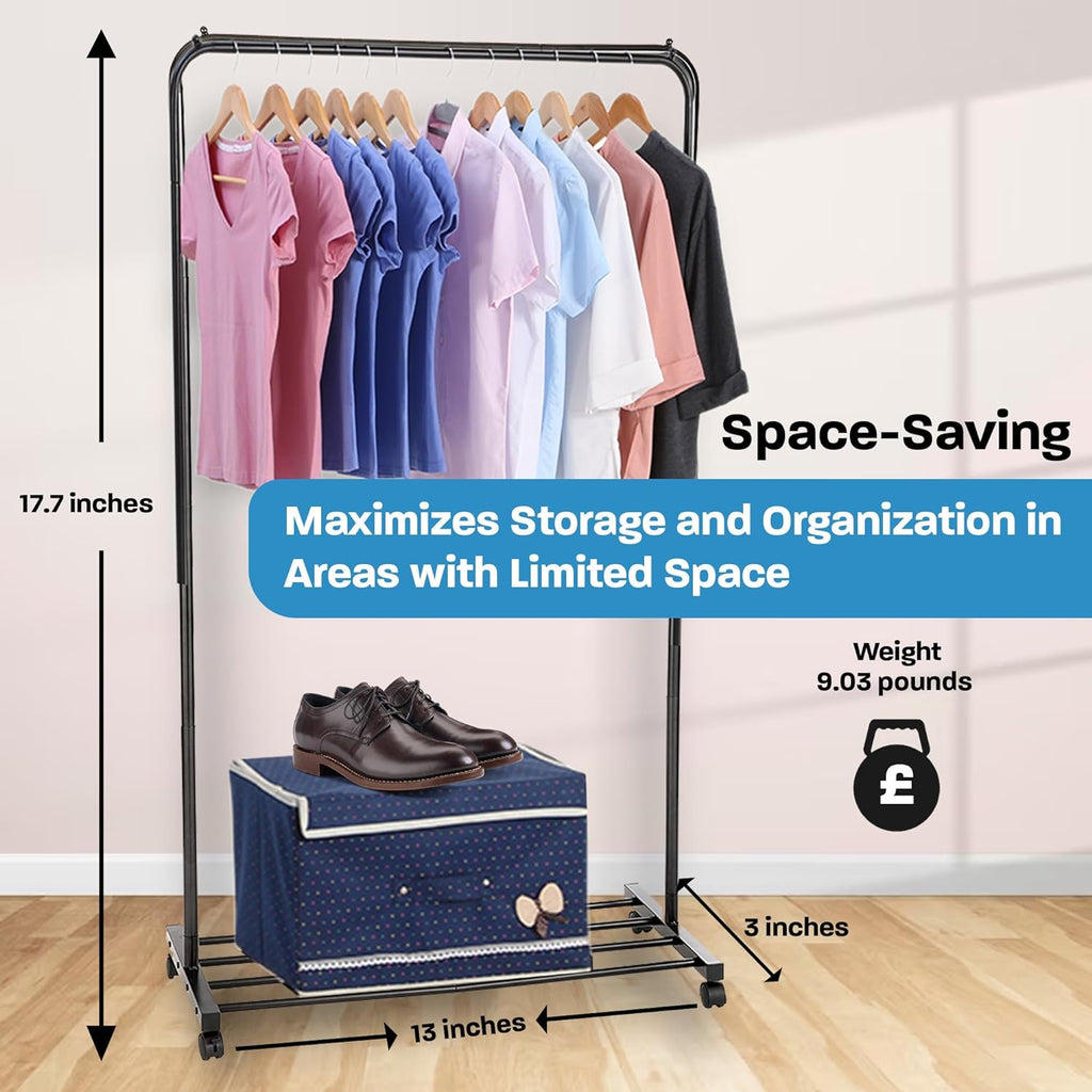 Heavy Duty Rolling Garment Rack - view 6