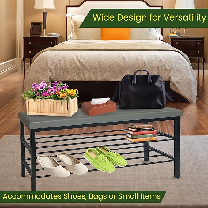 Entryway Shoe Storage Bench - view 3