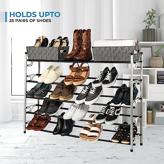 5-Tier Slide-n-Adjust Shoe Rack - view 10