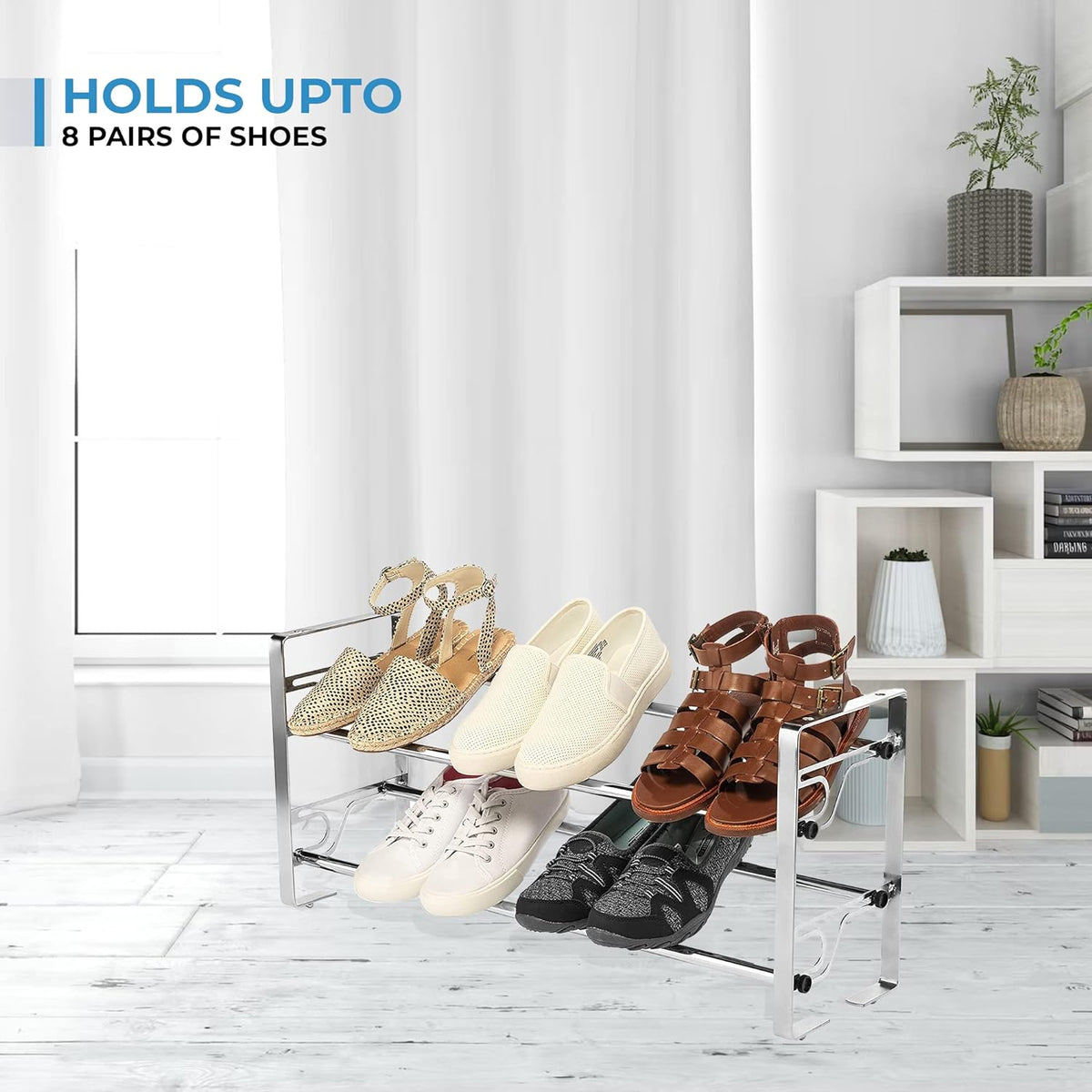 2-Tier Adjustable Freestanding Shoe Rack - view 8