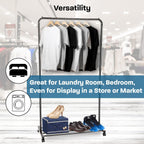 Heavy Duty Rolling Garment Rack - view 7