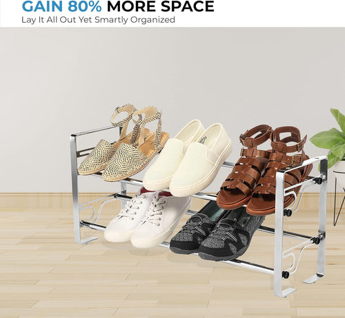 2-Tier Adjustable Freestanding Shoe Rack - view 2