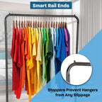 Heavy Duty Rolling Garment Rack - view 4