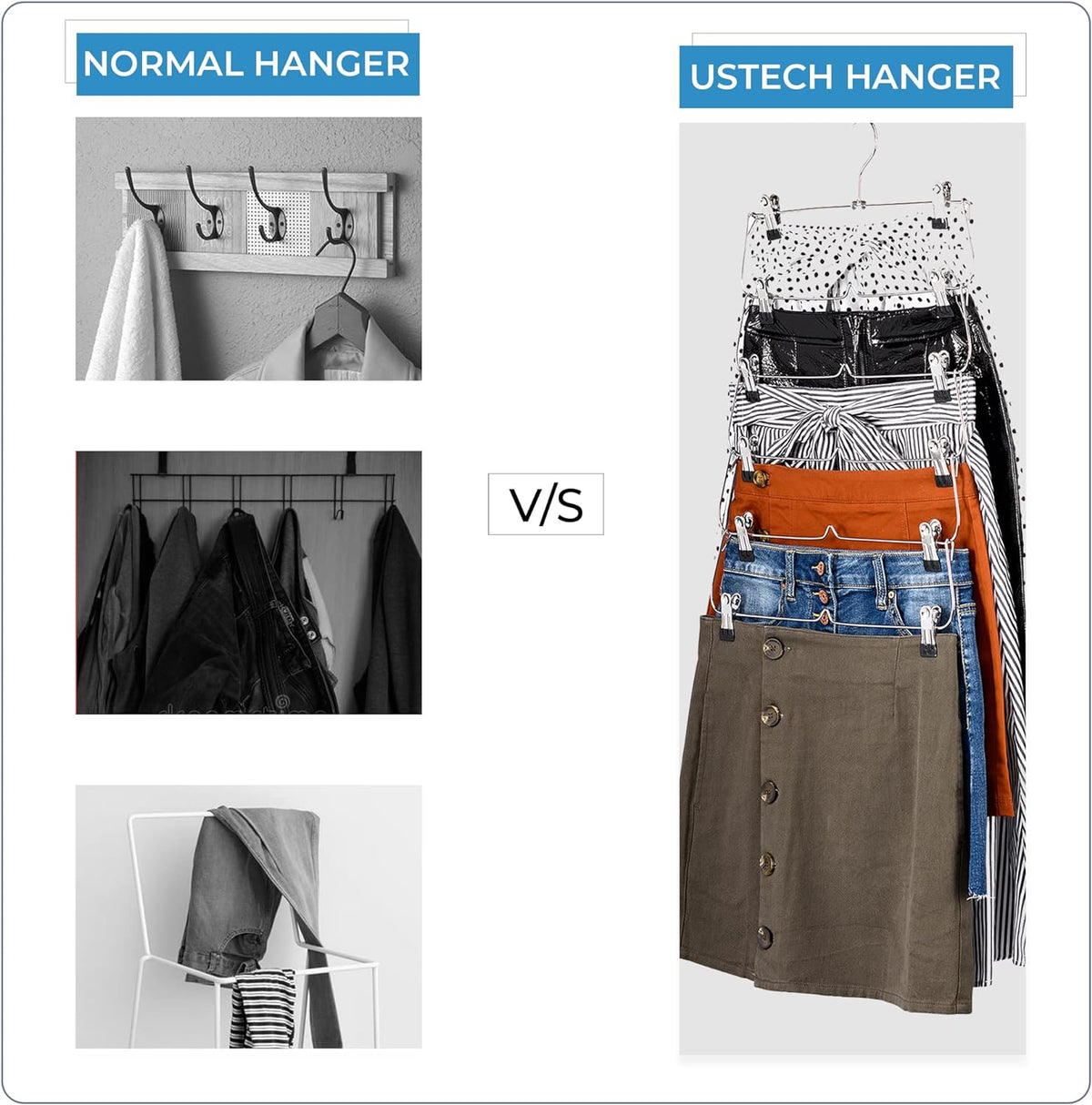 6-Tier Foldable Pants & Skirt Hanger - view 10