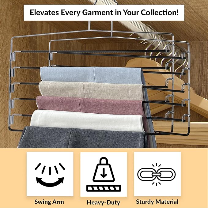 6-Tier Swing-Arm Pants Hanger - view 3