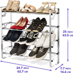 4-Tier Adjustable Expandable Freestanding Shoe Rack - view 6