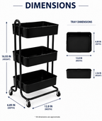 3-Tier Rolling Storage Cart - view 2