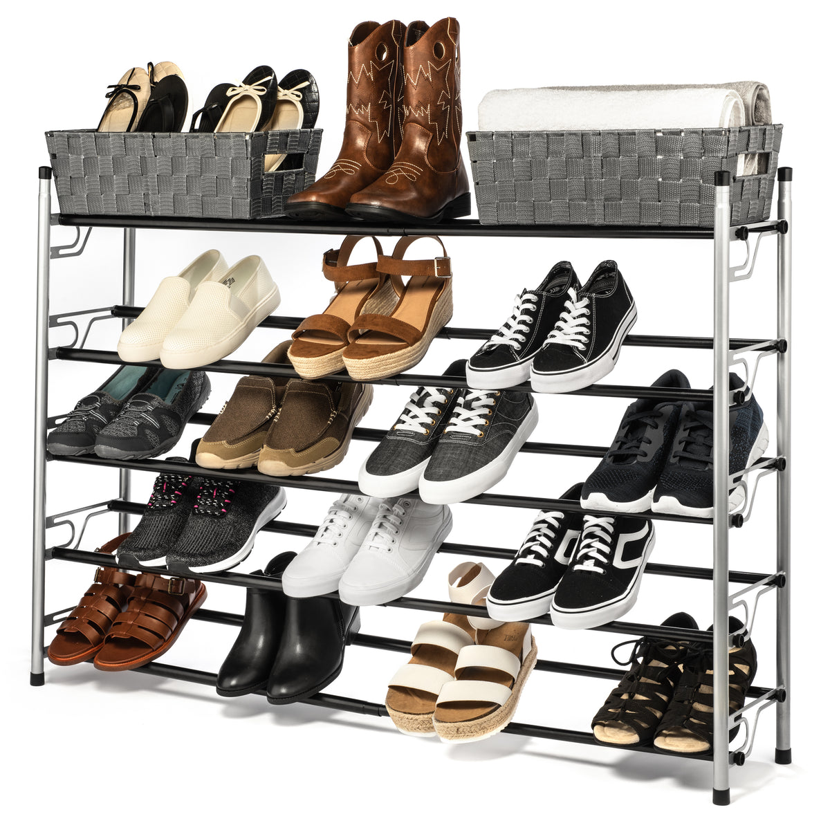 5-Tier Slide-n-Adjust Shoe Rack - view 2