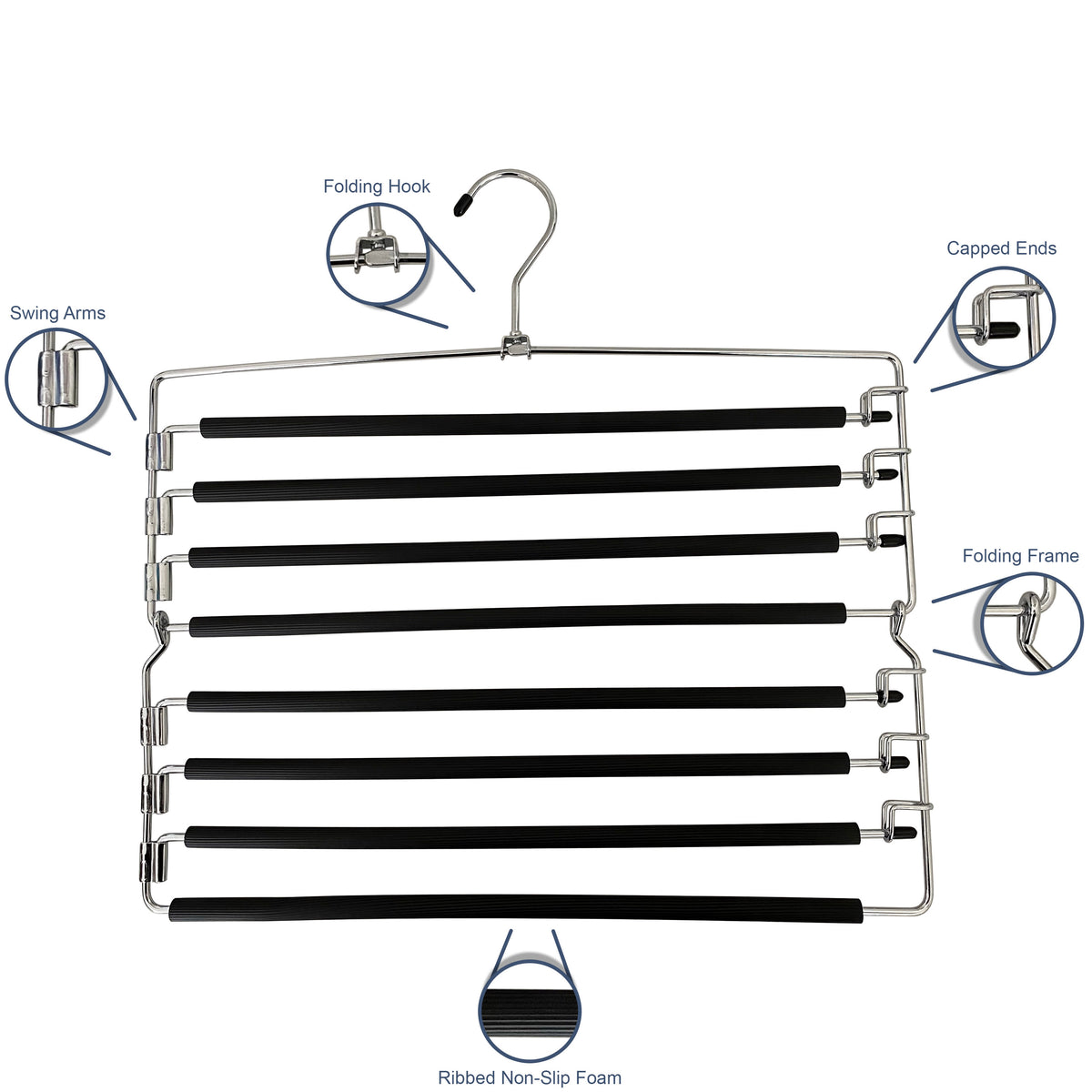 8-Tier Foldable Trouser Hanger - view 3